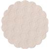Demmler Centrino per tazze/sottobicchieri - carta assorbente filigranata - rotondo - goffratura rosa - Colore: camoscio - 500 pezzi - Made in Germany