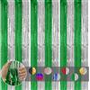 COSORO 3 pezzi Tenda con Frange in Tinsel Verde Argento con Glitter in Lamina per Porta, Tenda in Lamina con Frange per Festa 3,2x6,5 piedi Decorazioni per Sfondo di Compleanno per il Giorno di San Patrizio