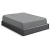 Sapphire collection 200 Thread Count 100% Cotone Egiziano Lenzuolo con Angoli, Misura: King, Grigio