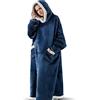 Seogva Felpa con cappuccio extra lunga, oversize per donne e uomini, coperta gigante super calda e accogliente con cappuccio, spessa coperta in flanella con maniche e tasca gigante