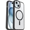 OtterBox React Series MagSafe Cover per iPhone 17e, 16e, 15, 14, 13, resistente a shock e cadute fino, cover ultrasottile, testata a norme MIL-STD 810G, Trasparente, Nero