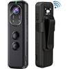 QZCX Bodycam, D1 Full 1080P Mini videocamera digitale Videocamera piccola videocamera indossata dalla polizia Cam Telecamera for visione notturna Registratore DVR for auto sportive(128GB Camera)