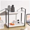 IGTOPS Organizzatore in Legno Metallo,Portaspezie e Inserto per Scaffalea a 2 Ripiani,Organizzatore da Scrivania e Muro Moderno modulare,Scaffale per cucina, bagno, cosmetici, ufficio,Soggiorno