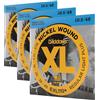 D'Addario Corde Chitarra Elettrica - EXL110+ - Set Corde per Chitarra Elettrica per Ferita Nichel - 6 Corde - Luce Normale Più, 10.5-48 - 1-Paccetto (Confezione da 3)