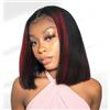 Beluck Parrucca Donna Capelli Veri Umani 1B/99J Wear And Go Glueless Human Hair Wigs, 4x4 Pre Cut Lace Straight Bob Wigs Densità 180% Per Le Donne Nere 12 Pollici