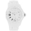 Oozoo Orologio da polso da donna con cinturino in silicone, numeri arabi e indici argentati, diametro 43 mm, in diverse varianti, C4172 - Bianco