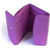 BEDETTI Elegante e Pratico Portafoglio Unisex in Pelle con Portamonete (Viola)