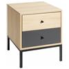 HAKU Möbel - Tavolo consolle, antracite, rovere, nero, MDF, metallo, dimensioni L 40 x A 50 x P 45 cm, stile moderno