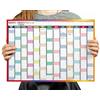 HLDI Agenda da parete 2025 e 2026, formato A2, calendario accademico di metà anno, grafico annuale, grande planner annuale da agosto ad agosto, organizer completo per anno accademico, scuola, ufficio