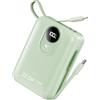 Powelephant Batteria esterna 20000mAh con cavo integrato: 22.5W Power Bank a Ricarica Rapida per Cellulare