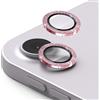 GIOPUEY 2 Pezzi Pellicola Fotocamera Compatibile con iPad Air M3 11 inch/13 inch 2025, [Protezione Completa][Doppia Protezione] Metallo + Vetro Temperato, Protezione Fotocamera - Bling Pink