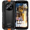 DOOGEE Fire 3 Pro Rugged Smartphone Android 15, 16GB+128GB/2TB Telefono Indistruttibile, 8350mAh Cellulare Antiurto, 5.5 Display, 16MP+8MP, Dual SIM 4G/NFC/OTG/FACE ID/GPS/Widevine L1/3.5mm Jack