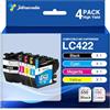 Jettruemedia LC422 Cartucce d'inchiostro per MFC-J5340DW MFC-J5740DW, Confezione da 4 | LC 422 Cartuccia Compatibile per Brother LC422VAL LC 422XL per MFC-J6540DW MFC-J6940DW MFC-J5345DW MFC-J5340DWE
