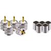 Vecys 5 Pezzi PL-259 Maschio Connettori 50 Ohm UHF PL259 Maschio Adattatore Connettore Coassiale RF a Crimpare per RG-213 VLMR-400 RG8 RG59 Cavo Coassiale a Bassa Perdita Compatibile con Radioamatori