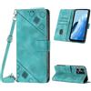 Mo-Beauty Custodia per Oppo Reno 7 4G/F21 Pro 4G/Reno 8 4G/F21S Pro 4G, PU Pelle Portafoglio Flip Custodia a tracolla [Supporto] [Chiusura Magnetica] Cover per Oppo Reno 7 4G - Verde