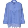 ONLY Onlgraces Tulum LS EMB Shirt Wvn, Bianco, L Donna
