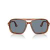 Persol Occhiali da sole uomo Po3328s Aviator, Terra Di Siena, 55 mm