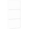 vidaXL Porta Scorrevole Bianca 102,5x205cm Vetro Temperato e Alluminio