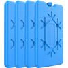 KAWAAN 4 Pz Elementi Refrigeranti, Blocchi di Ghiaccio per congelatore, Panetti di Ghiaccio per Borsa Termica, Capestore Ice Pack Freddo Extra Piatto, per Pranzi al Sacco, Picnic, Campeggio, 16 × 11 cm
