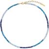 GAVU Collana da Donna con Pietre Blu, Collana di Perline Azzurre da Donna Acquamarina Apatite Sodalite