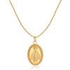 MARLION JEWELS Collana da donna lunga con medaglione della Vergine Maria. Collana in argento 925 ideale come regalo. Collane lunghe donna particolari. (Placcato oro)