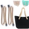 JOOTUEPO Manici O Bag Beige, 2 Pezzi Classic Mini Maniglia Corda, Sostituzione Sacchetto Catena, Sostituzione Manici per Borsa da Spiaggia, Manici Borsa O Bag Accessori per Fai da Te Donna