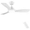 CJOY Ventilatore da Soffitto con Luce e Telecomando,107cm Bianco Lampadario Ventilatore da Soffitto Dimmerabile, Reversibile DC, 6 Velocità, Memoria 3CCT, Modalità Sleep, Per Camera da Letto/Soggiorno