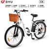 DYU C6 Bici elettrica per adulti Motore di picco Bicicletta da strada elettrica 36V 12.5Ah E-bike 26 "Ebike 25 km/h Velocità massima - DYU C6 Black