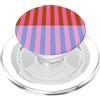 Generic Caramella Stripe Blocco di colore Astratto Grassetto Colorfu Girly PopSockets PopGrip per MagSafe