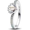 PANDORA Disney Princess Arielle 193654C01-58 - Anello in argento sterling con zirconi, misura 58, Argento sterling, Pietra mista
