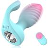 SuperLove Dual Stimulation Vibrating Silicone Anal Gem with Remote