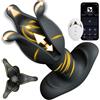 SuperLove Perfect Expander Thrusting & Vibrating Anal Plug with Remote & App Black