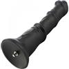 HiSmith HSA123 P-Spot with 3 Bulges Silicone Anal Dildo KlicLok 24cm Black