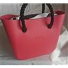 O bag MINI - Borsa Nuova Originale O bag col. TOMATO Int. ZEBRA Manici NERO