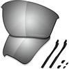 Saucer - Lenti di ricambio e kit in gomma per Oakley Half Jacket 2.0 XL, (High Definition - Chrome Metal Polarized), Taglia unica