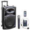 Ibiza PORT12VHF BT Diffusore portatile 12 /700W MAX con 2 microfoni (VHF) telecomando