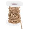 QUARKZMAN 5m Catena a Maglie in Alluminio, Catena a Maglie Cavo Ovale Placcata in Rotolo per Creare Artigianato Fai da Te, 5,5x3,5x1mm, Rosa Oro