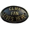 Cliff Fan Vive Qui Insegna Parete Plaque Nera Con Lettere D'Oro