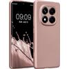 kwmobile Custodia Compatibile con Xiaomi Redmi Note 14 PRO 4G Cover - Protezione Back Case Morbida - Silicone TPU Effetto Metallizzato Bacca artica Metallica