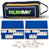 Point Games Gioco di Ramino Classico A Grandezza Naturale con Rastrelliere E Piastrelle Pieghevoli A 3 Livelli - Borsa da Viaggio in Tela Super Resistente - Ideale per L'apprendimento dei Bambini