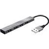 Trust mini usb hub 4 porte halyx aluminium