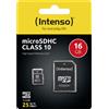 Intenso micro sdhc 16gb classe 10 + adattatore sd