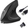 Tucano mouse verticale ergonomico wireless ricaricabile,6 tasti, nero