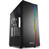 Sharkoon case atx 1xusb 2.0, 2xusb 3.0, vetro temperato, 1x 120mm fan front, 7 slot espansione, argb controller, pannello frontale illuminato