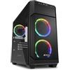 Sharkoon case micro-atx 2xusb 3.0, vetro temperato, 2x120mm fan front, 1x120mm fan rear, 4 slot espa