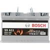 Bosch S5A11, Batteria per Auto, 80A/h, 800A, Tecnologia AGM, Adattato per Veicoli con Sistema Start/Stop