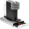 Mind Reader NESTRY6PC-SIL Cassetto per capsule compatibile con Nespresso, porta cialde da appoggio, contenitore, 23,5 cm di lunghezza x 38,1 cm di larghezza x 5,1 cm di altezza, in plastica argentata