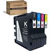 HEMEINY Cartucce d'inchiostro a sublimazione compatibili con stampante Sawgrass Virtuoso SG500 SG1000, 4 colori (nero, ciano, magenta, giallo) (versione B)