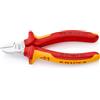 KNIPEX Tronchese laterale in confezione Self-service cromata isolati con manici rivestiti in materiale bicomponente, collaudati VDE 140, 70 06 140 SB