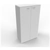 Quadrifoglio Mobile medio con ante battenti in legno argento - struttura grigia - 90 x 45 x 160 cm